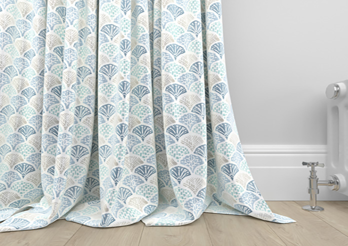 Foxley Faux Silk, Marine - Made to Measure Curtain - Image 6